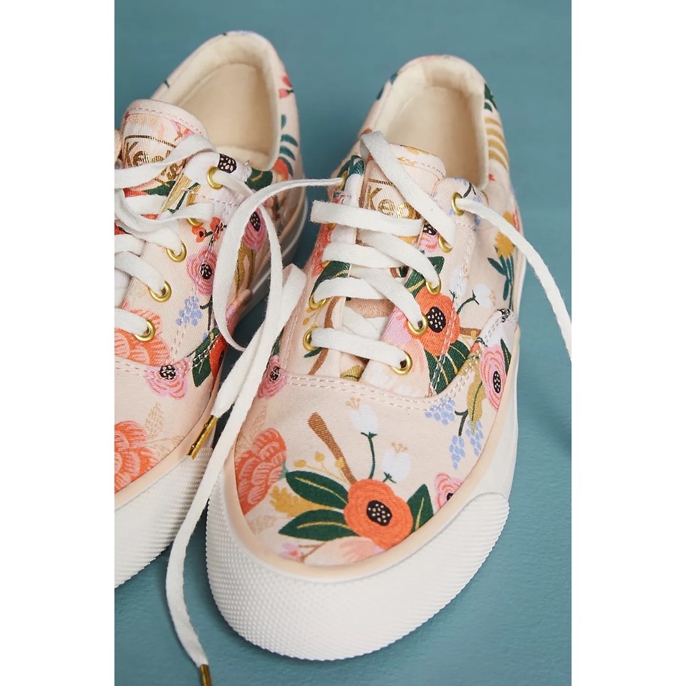 KEDS x RIFLE PAPER CO. | Anchor Lively Pink Floral Sneakers | 8.5